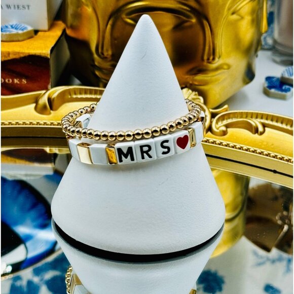 🆕 ROXANNE ASSOULIN 🧿 NWOT Mrs. Duo Bracelets - Set of 2 - PERFECT FOR BRIDES - Picture 6 of 16